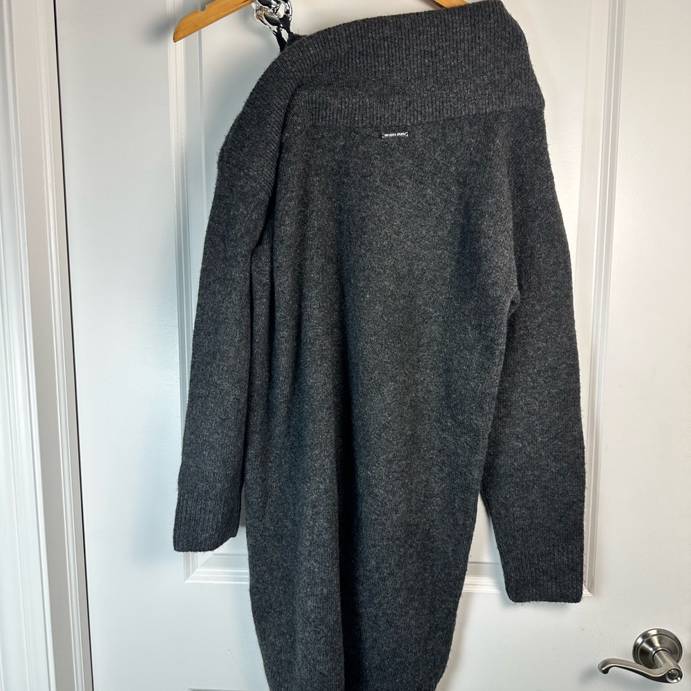 EUC MICHAEL Michael Kors Charcoal Knit Sweater Dress - Picture 8 of 9